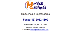 Desktop Screenshot of mistercartucho.com